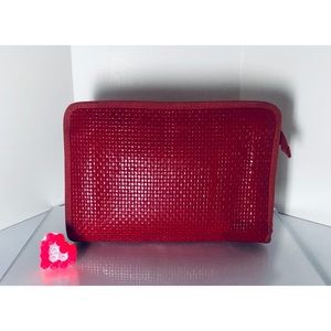 Vintage Woven Leather Clutch
